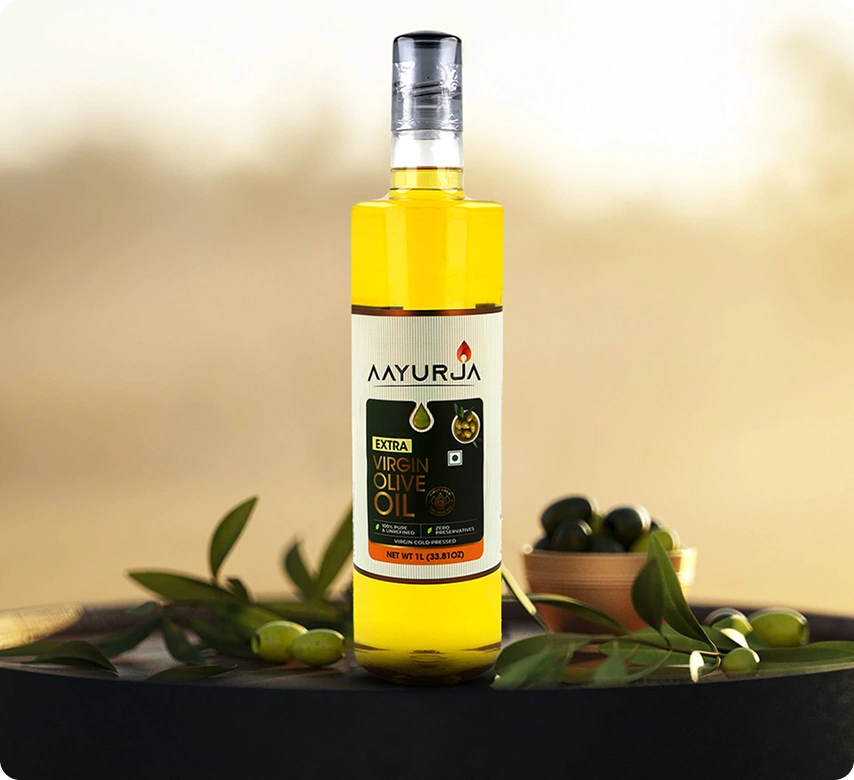 AAYURJA Extra Virgin Olive Oil – Cold Pressed & Nutrient-Rich for a Healthy Lifestyle