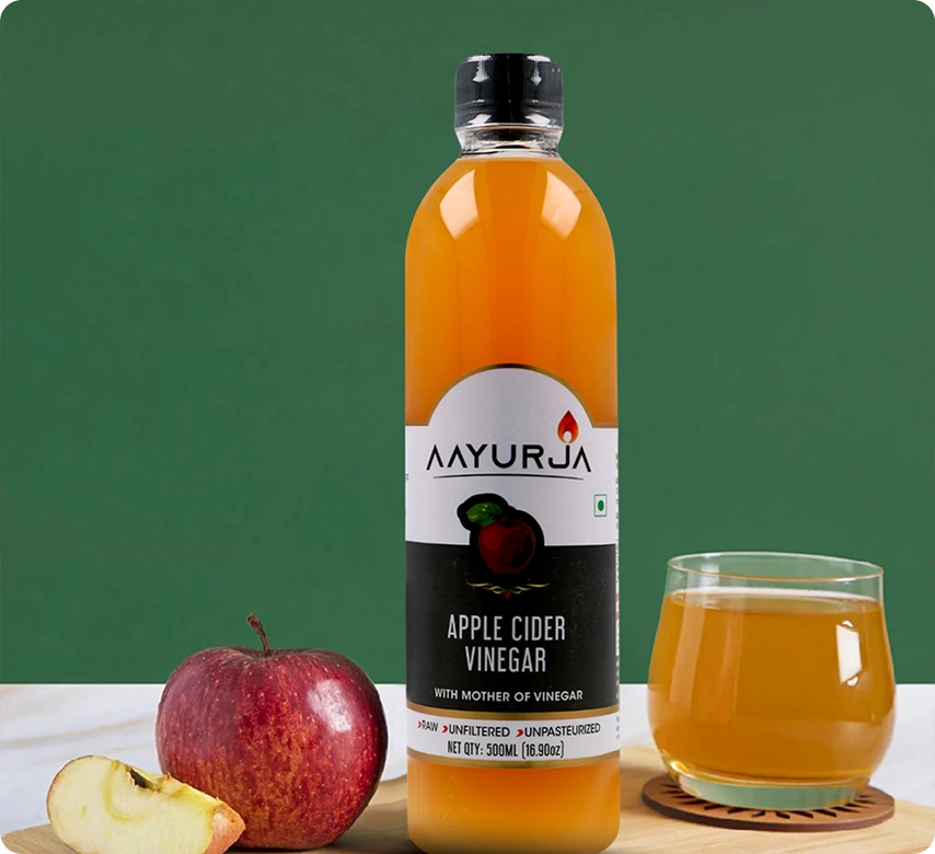 AAYURJA Apple Cider Vinegar – Natural Probiotic for Gut, Skin & Weight Balance