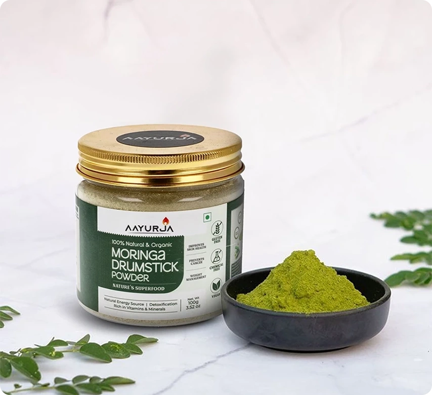 100% Organic Moringa Drumstick Powder – Superfood for Skin & Health Detox