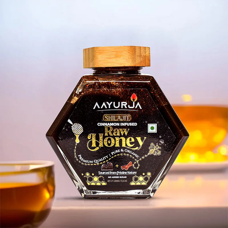 100% Pure Organic - Shilajit Cinnamon Infused Honey